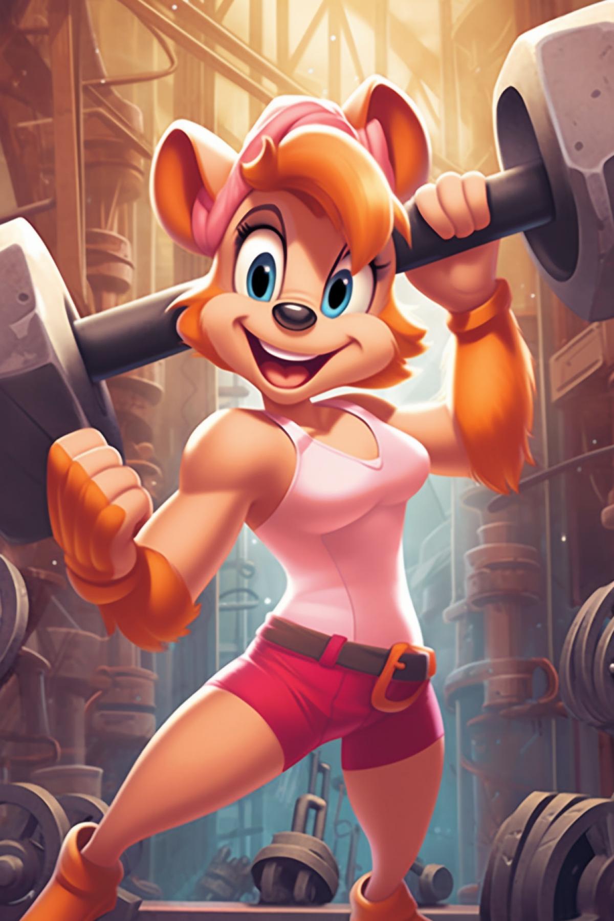 Disneys Gadget Hackwrench became bodybuilderess