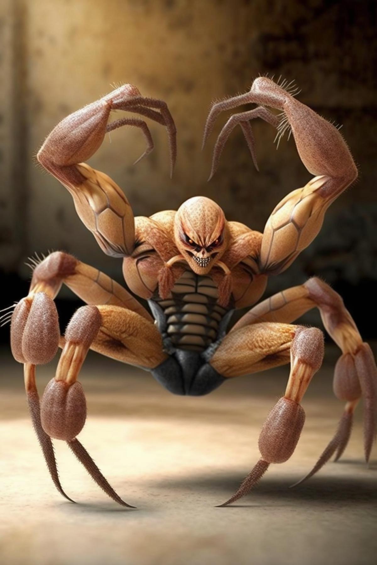 Spider tarantula bodybuilder