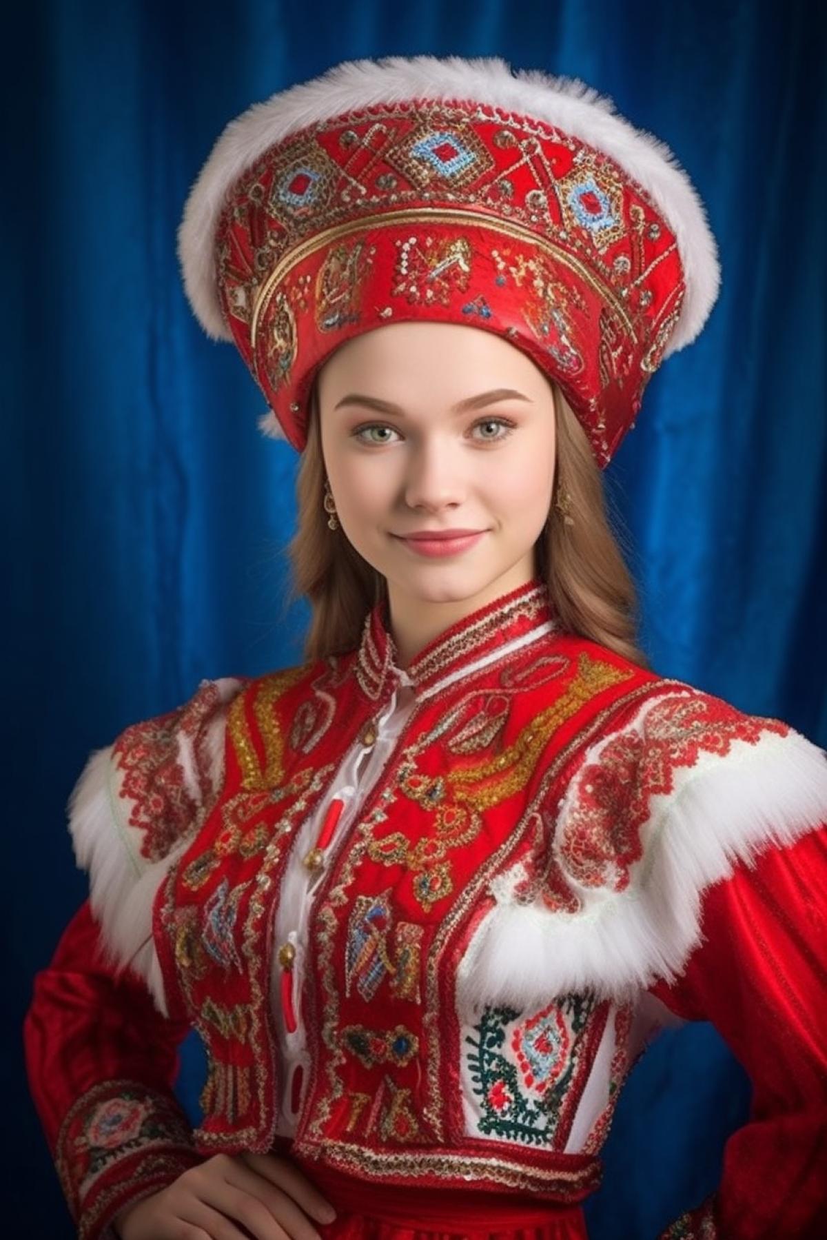 Russian national costume, summer outfit