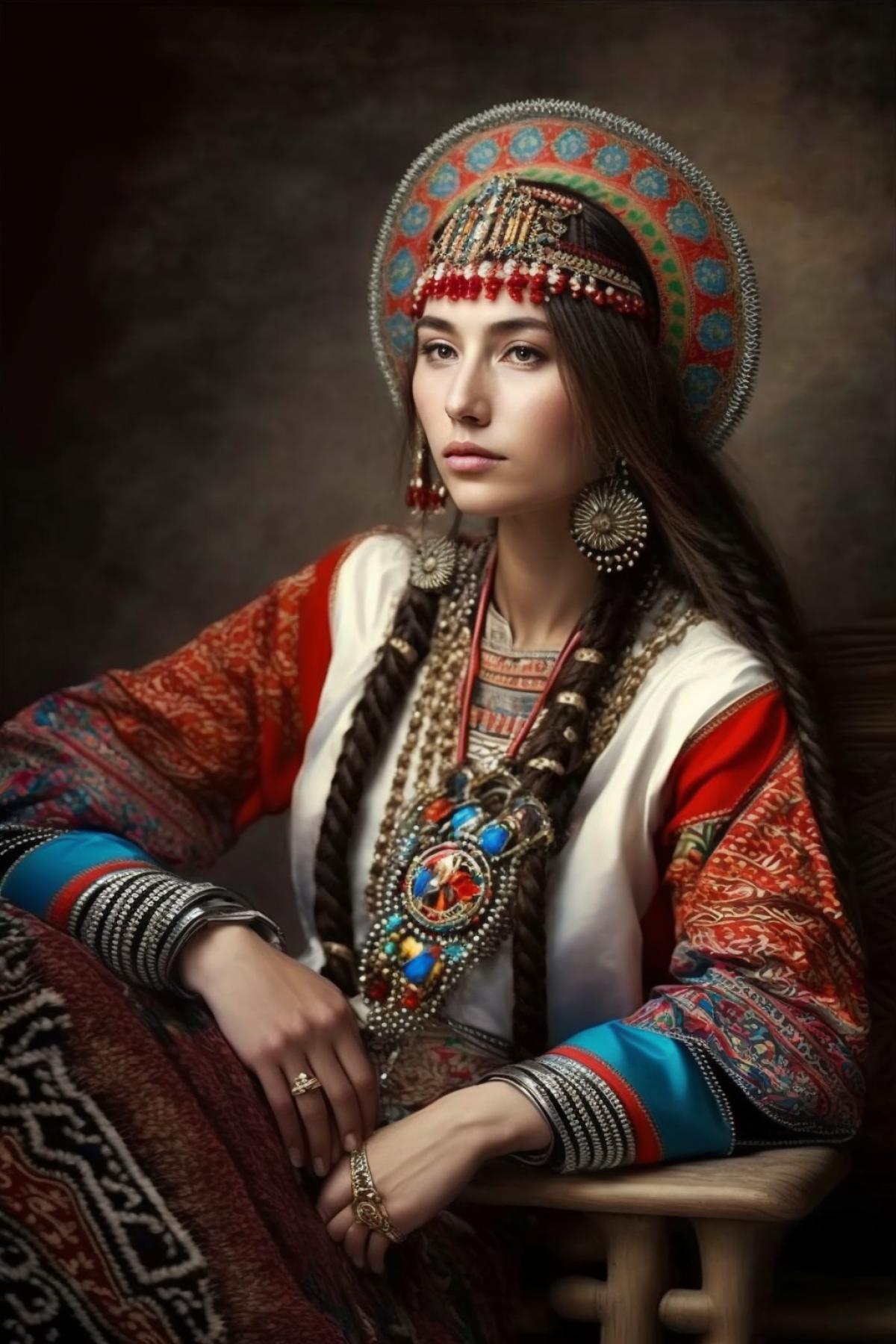 Beautiful woman in national costume