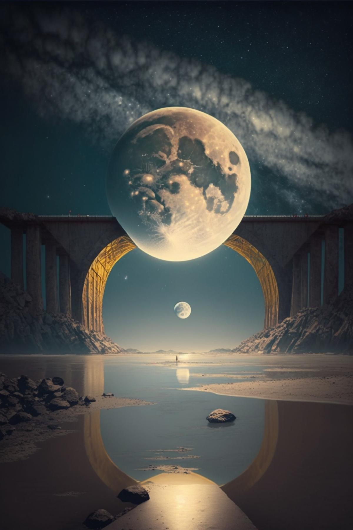 Bridge between earth and moon