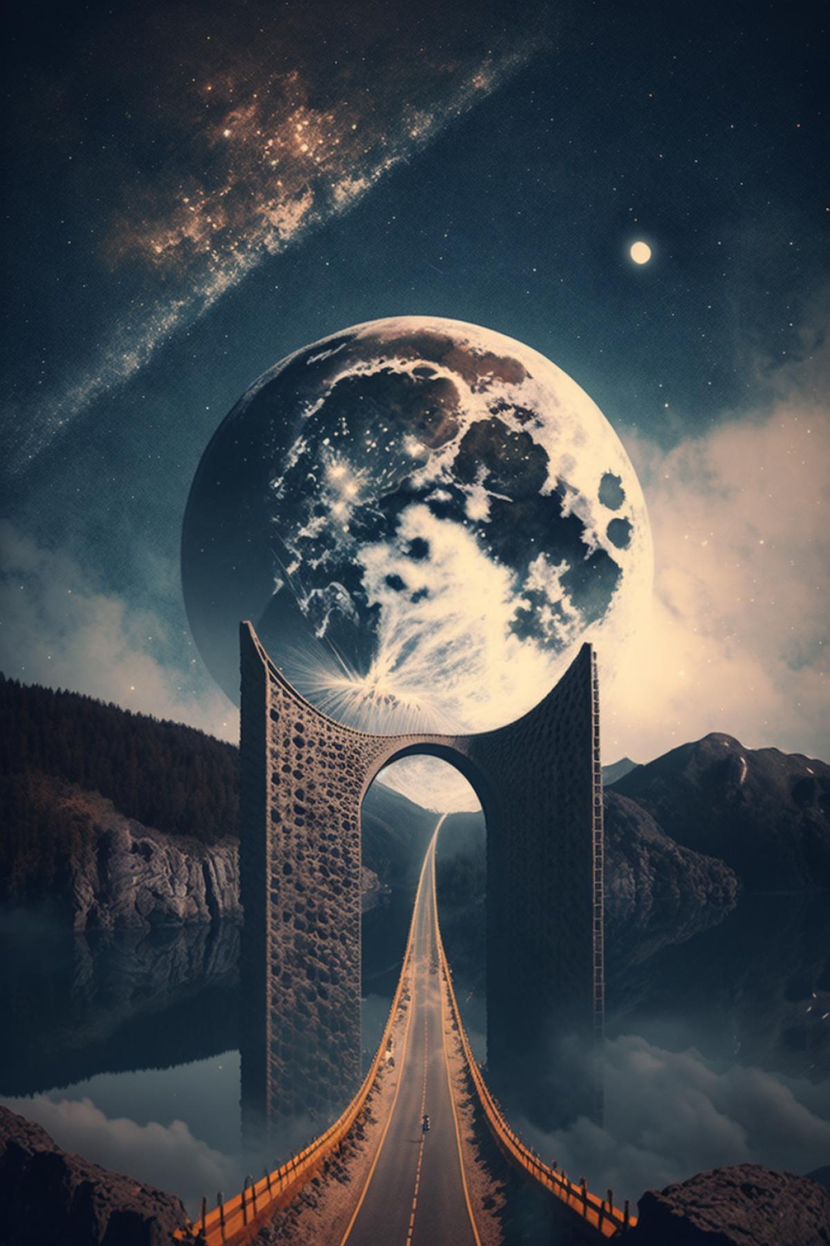 Bridge between earth and moon