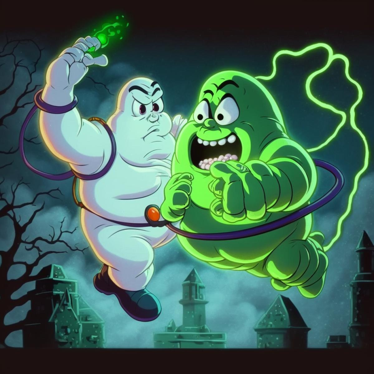 Who is stronger Ghost Slimer or Ghost Casper? For the first time in the arena, the battle of two ghosts!