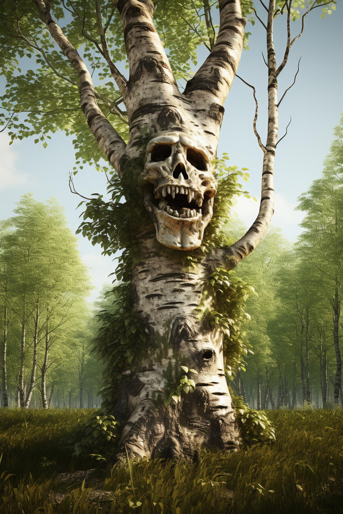 Predatory birch, toothy, predator tree, hiter birch, high quality