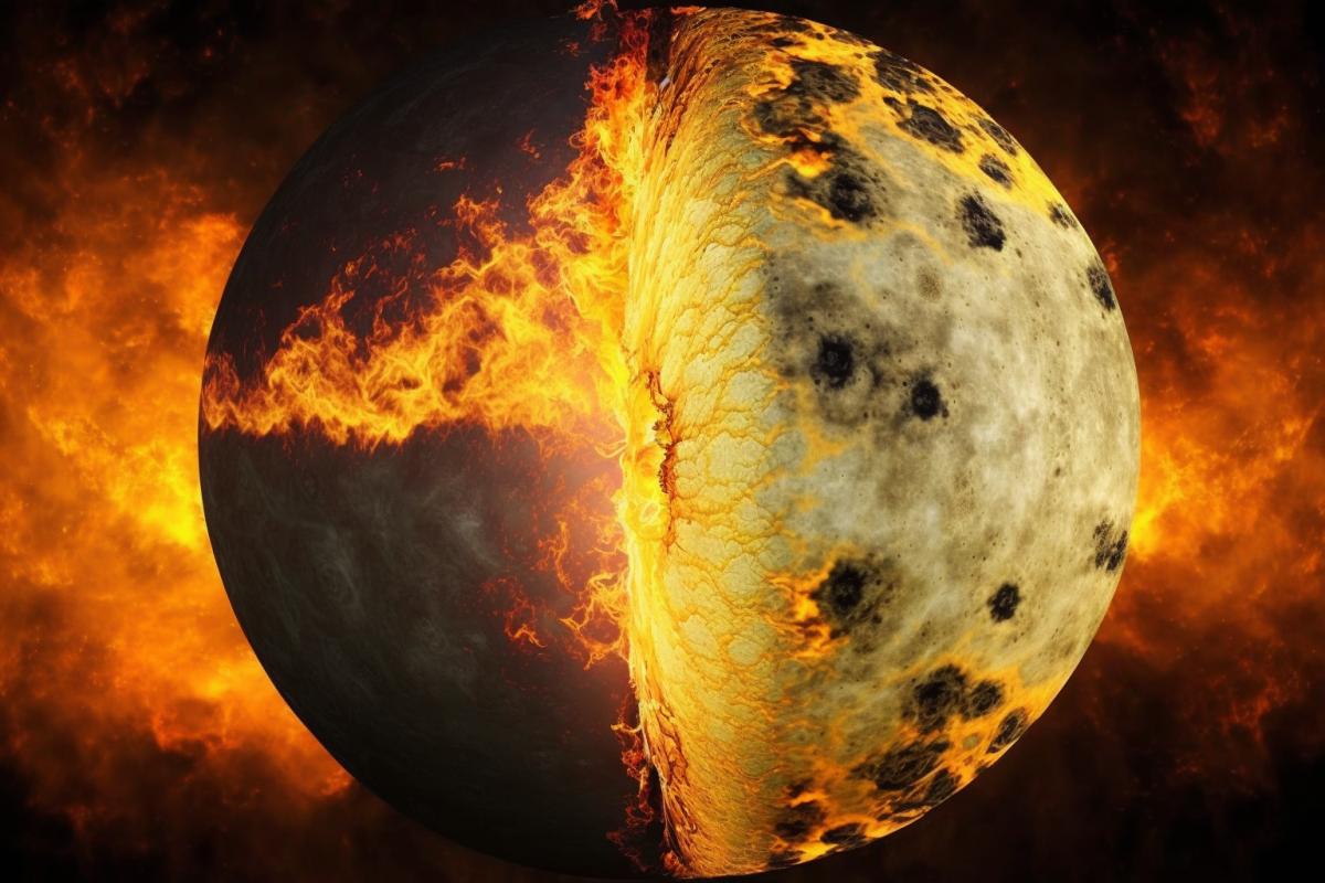 the planet mercury crashes into the planet venus, photography, photorealistic, hyperrealistic, insane details