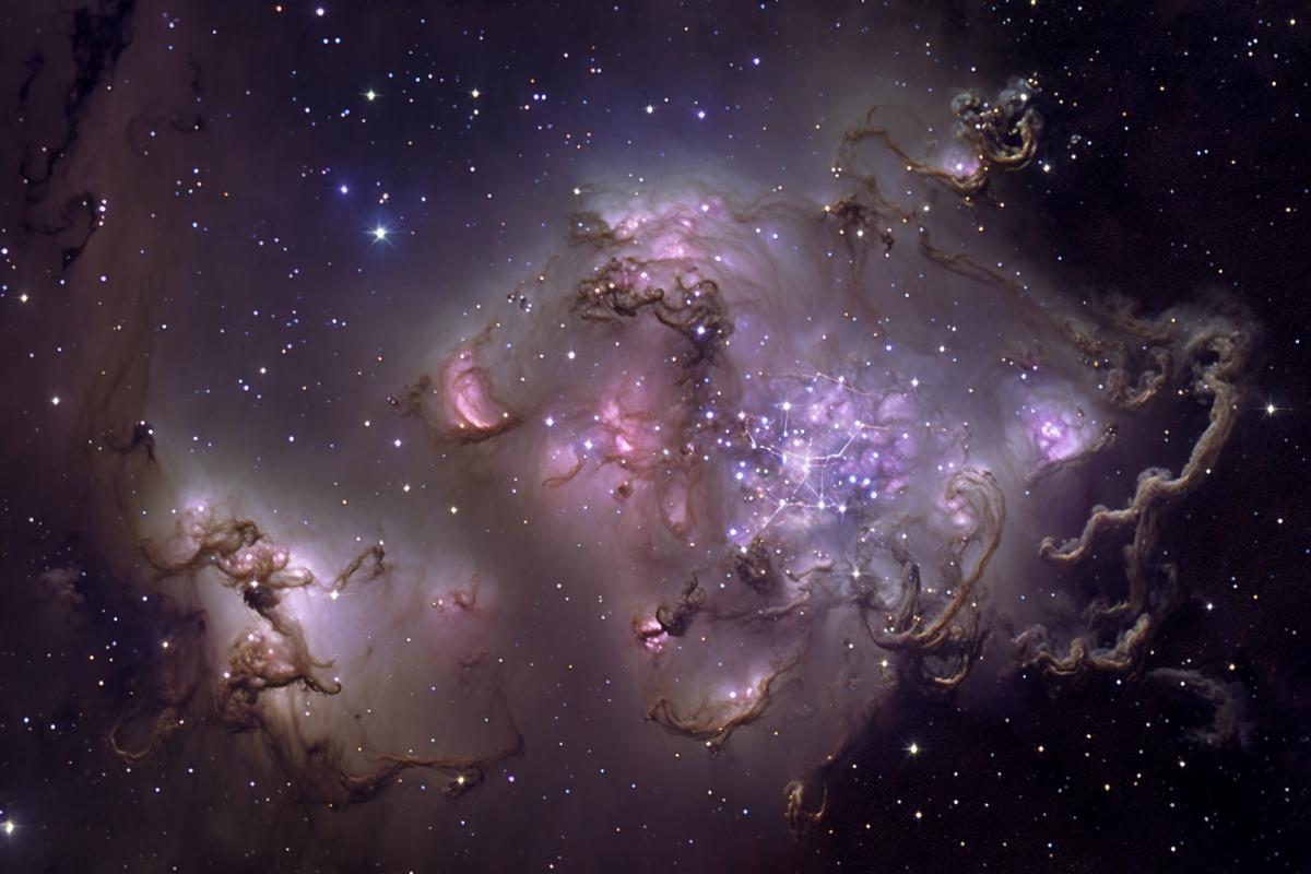 Galaxy far, far away, clusters of stars resemble an octopus