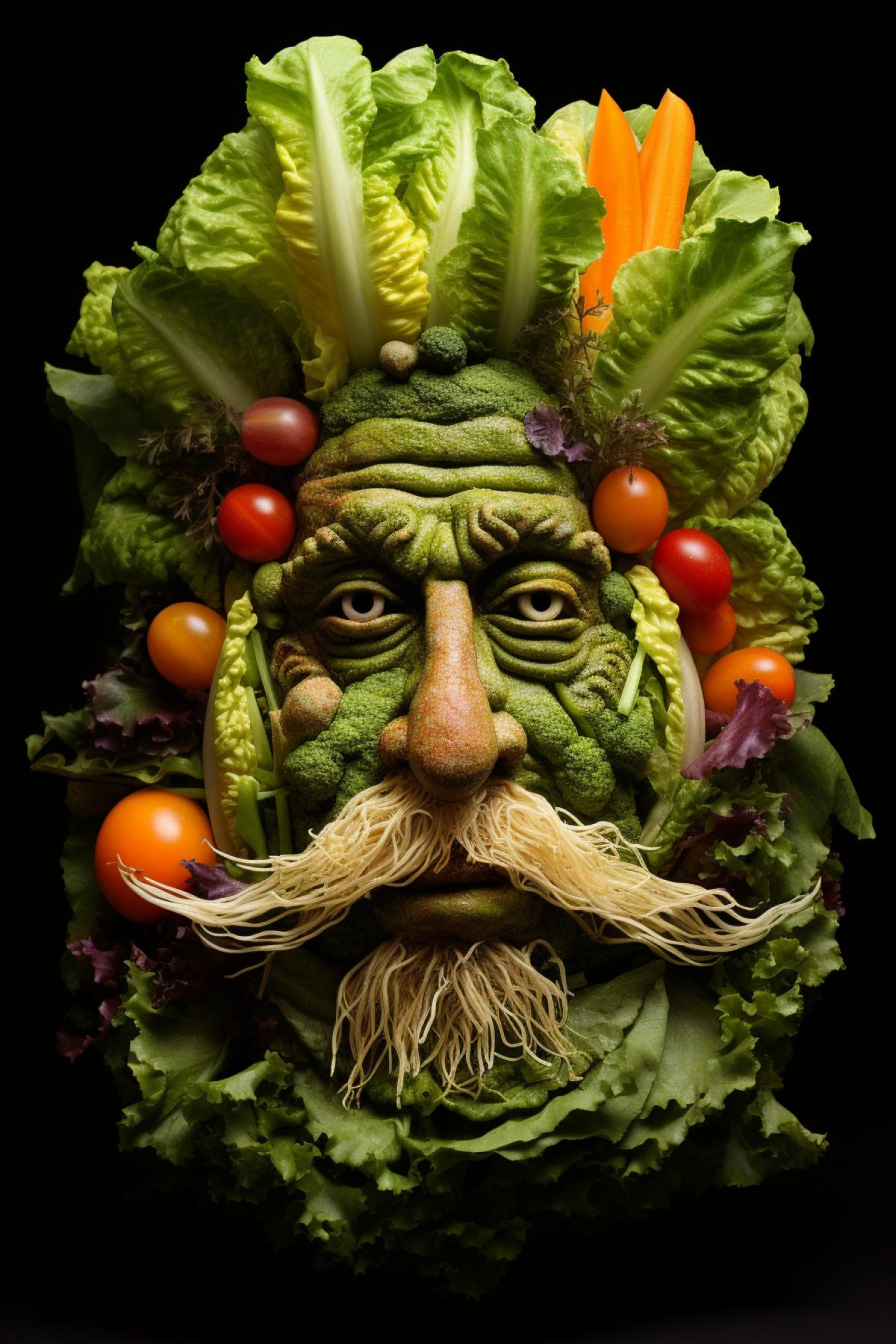 a salad that looks strangely like a Famous Person by Giuseppe Arcimboldo s 250