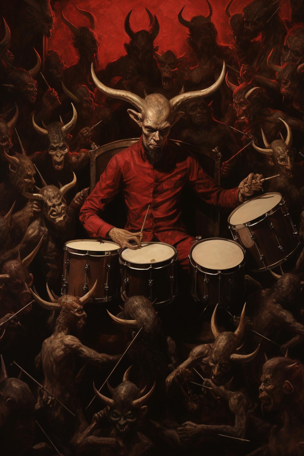 A thousand devils playing drums