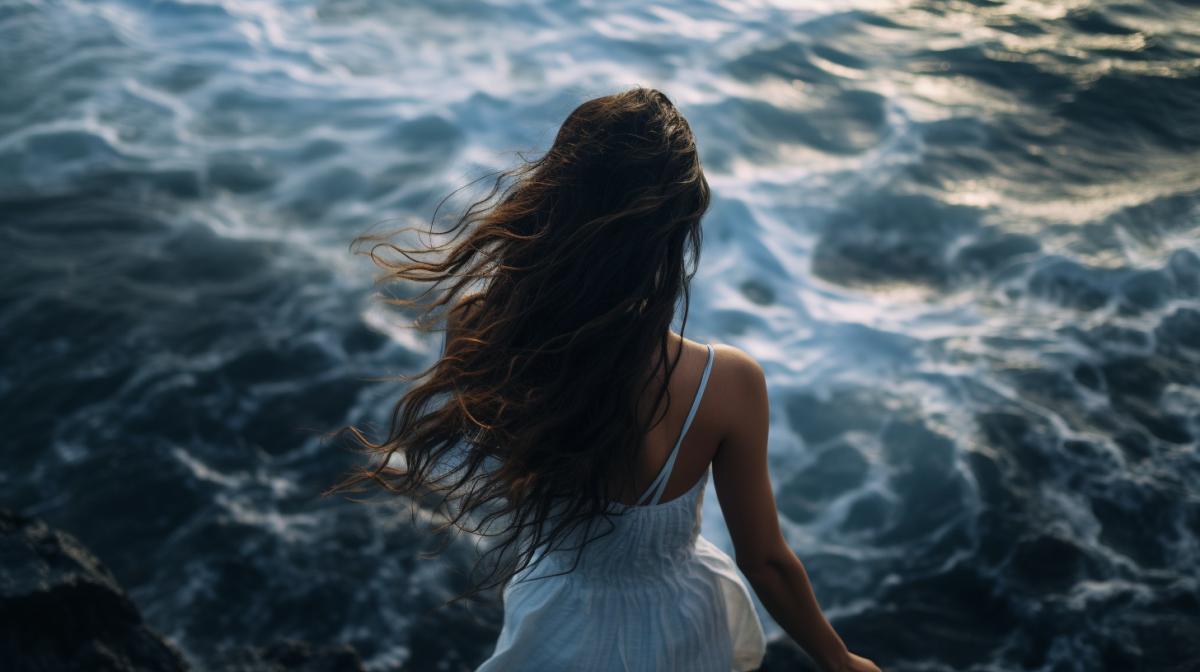 the girl loved the sea, it called her behind