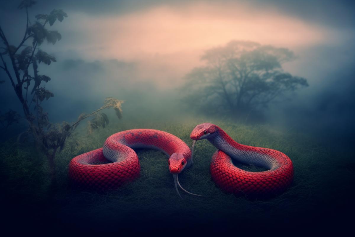 Mystical snakes in the fog