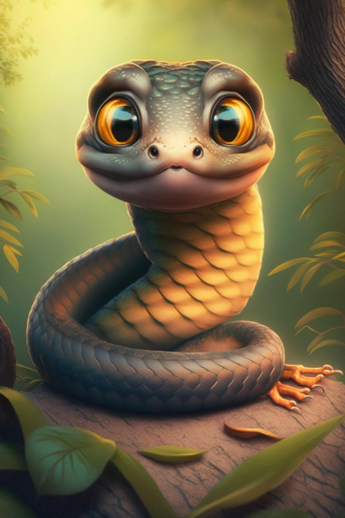 Cute snake characters, Disney characters, Ultra HD