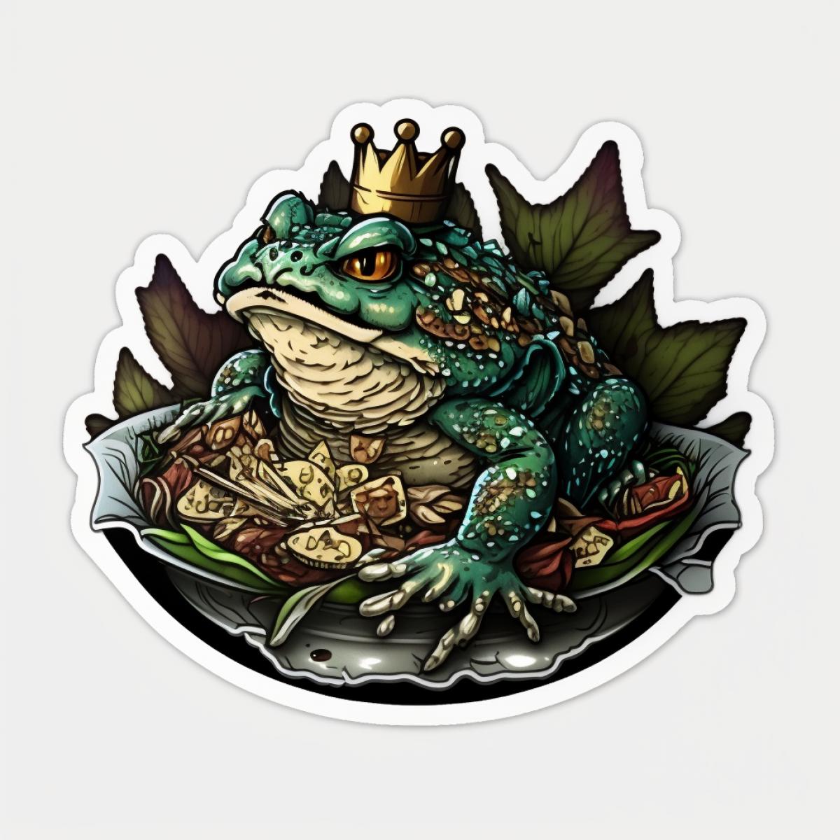 greedy toad sticker