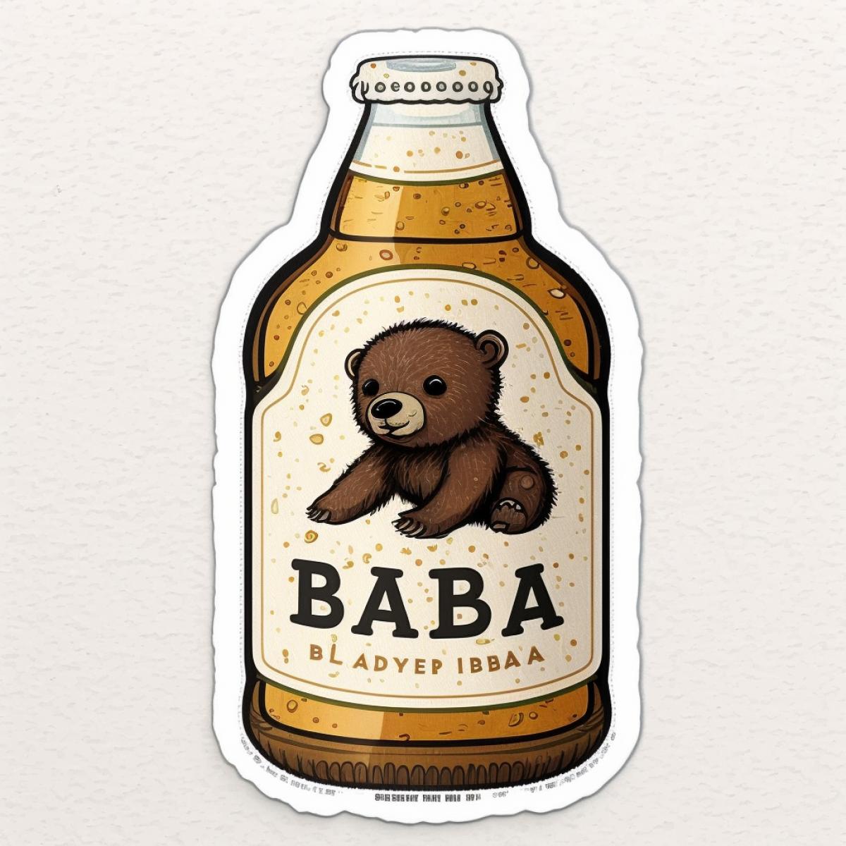 baby beer sticker