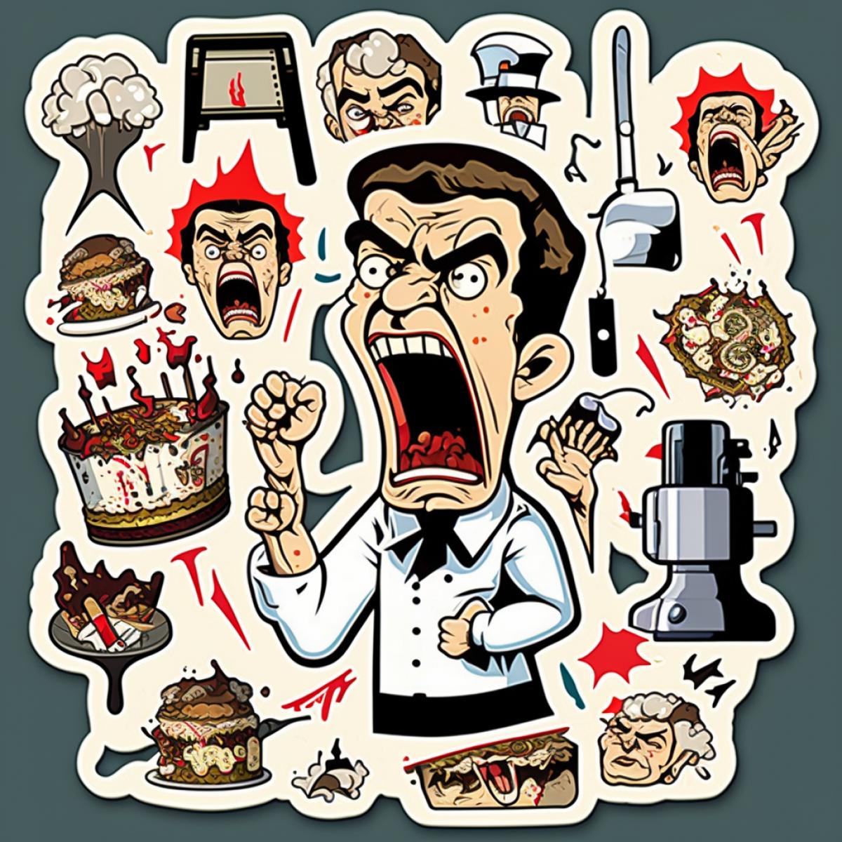 A set of stickers funny ridiculous cooks ruined everything.