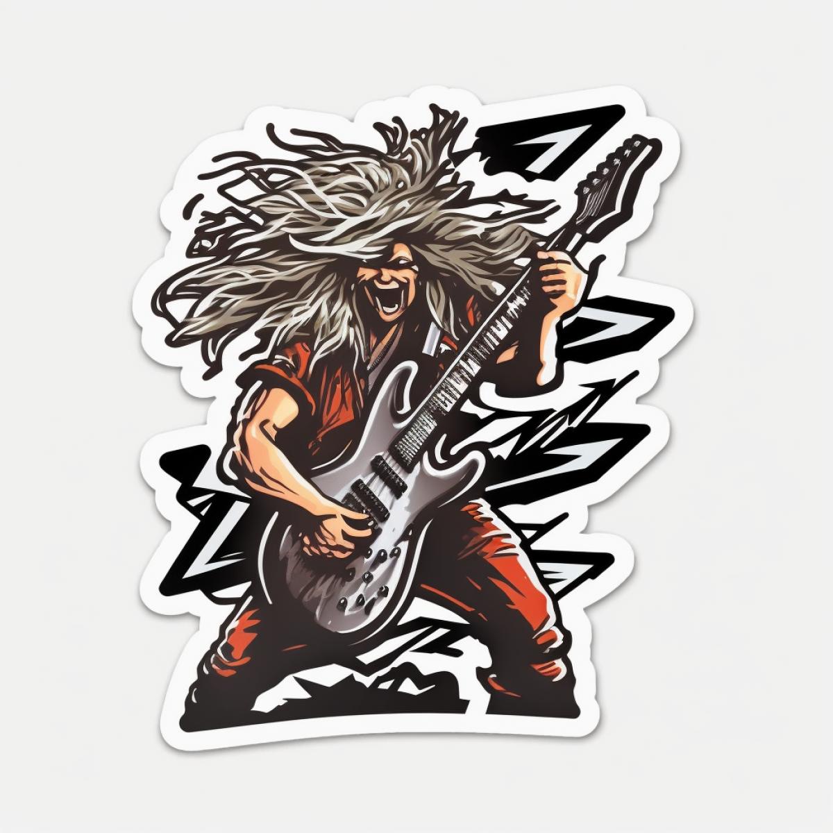 Heavy metal, sticker, white background