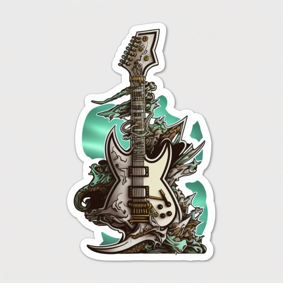 Heavy metal, sticker, white background