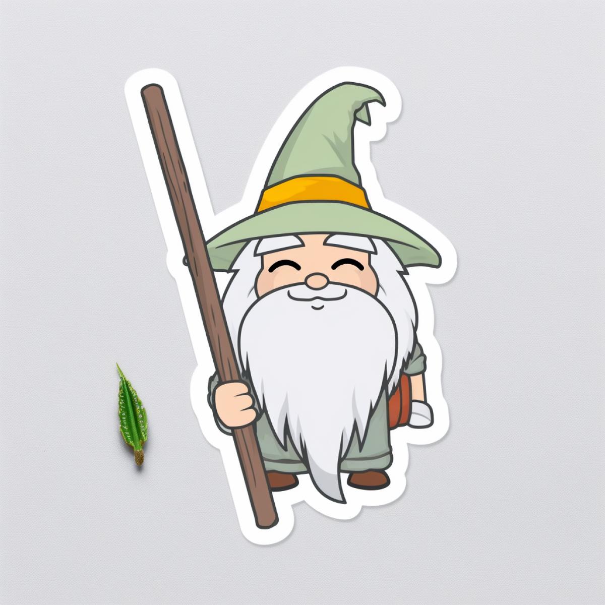 Cheerful 😝 Cartoon Gandalf sticker