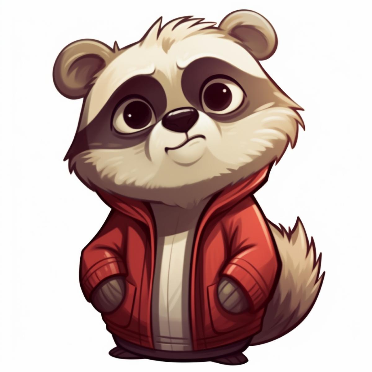 The raccoon wants to hug you. Telegram sticker.