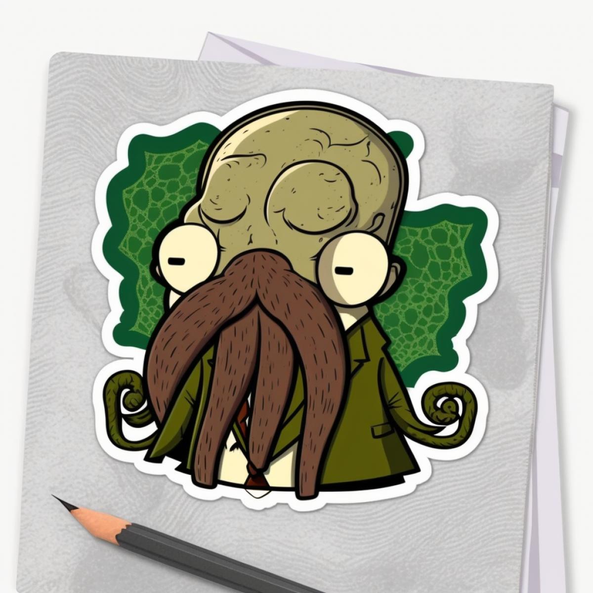 Cartoon Cthulhu sticker