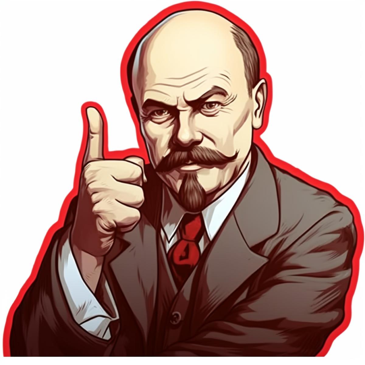 Vladimir Ilyich Lenin loves you! Telegram sticker.