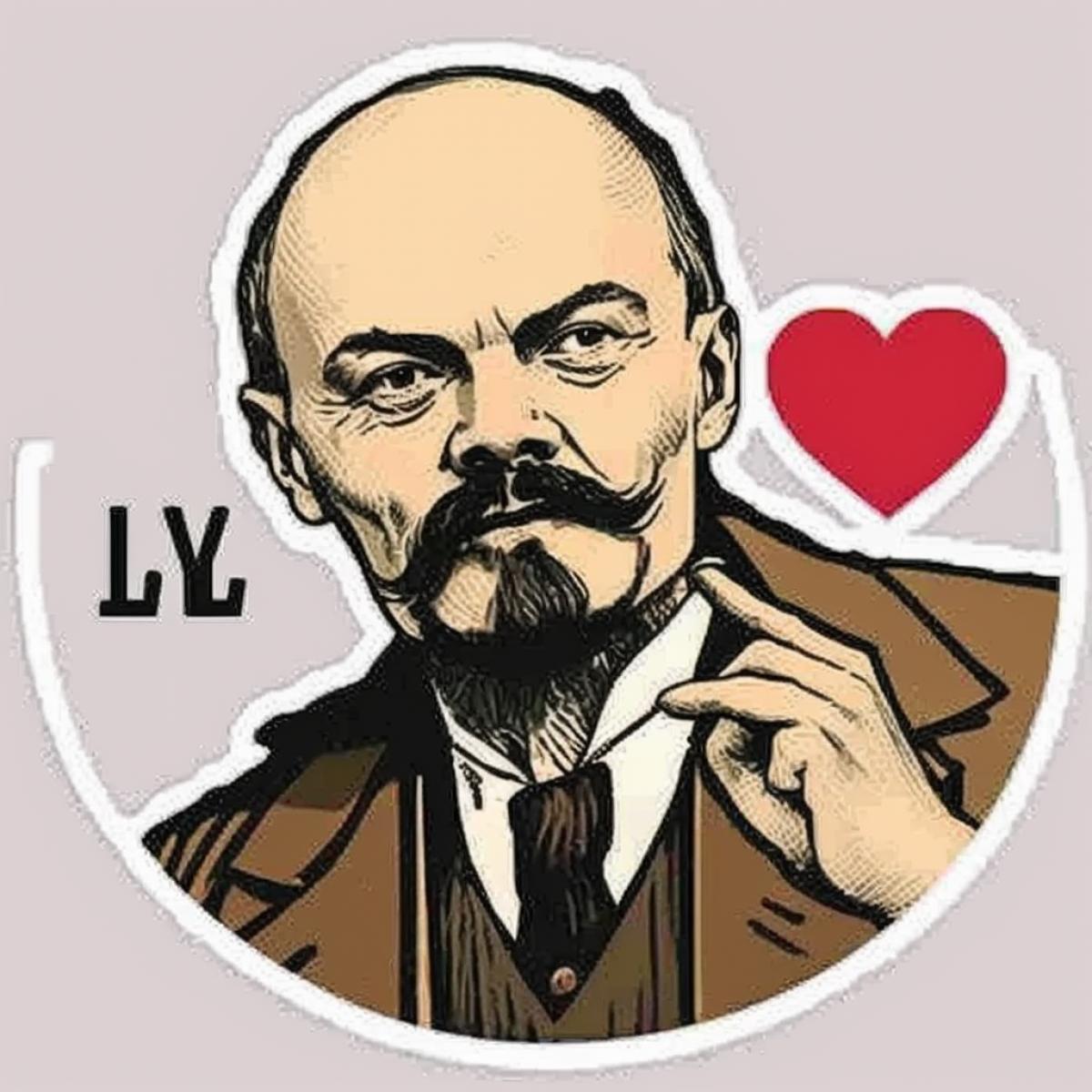Vladimir Ilyich Lenin loves you! Telegram sticker.