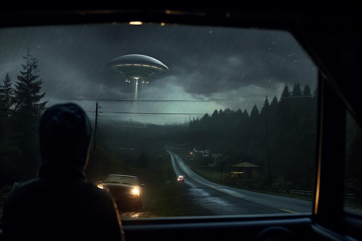 View from the window, arrival of aliens