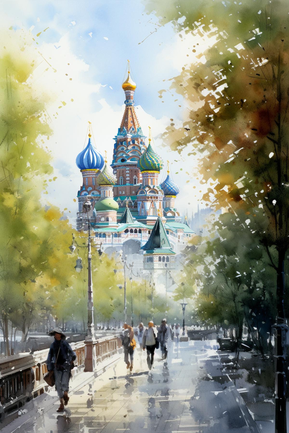 Moscow summer day in John Salminen style  q 2 s 250