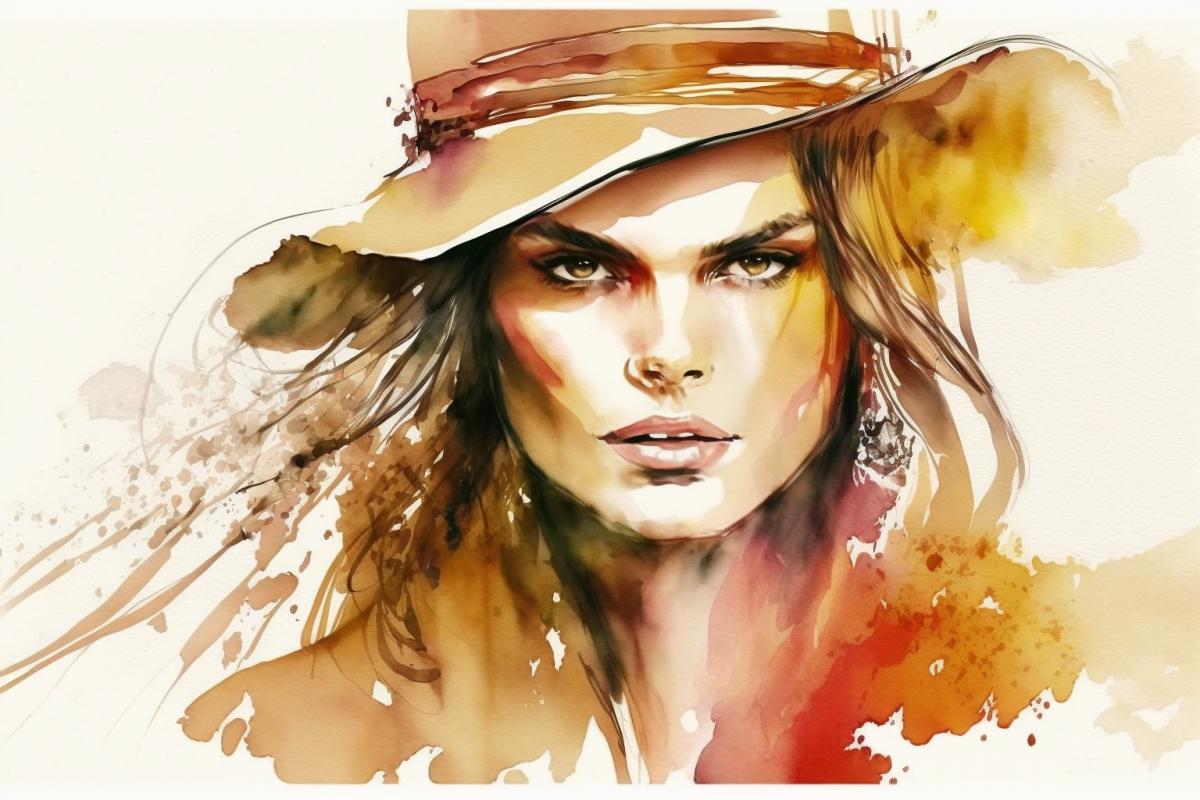 luxury look, watercolor