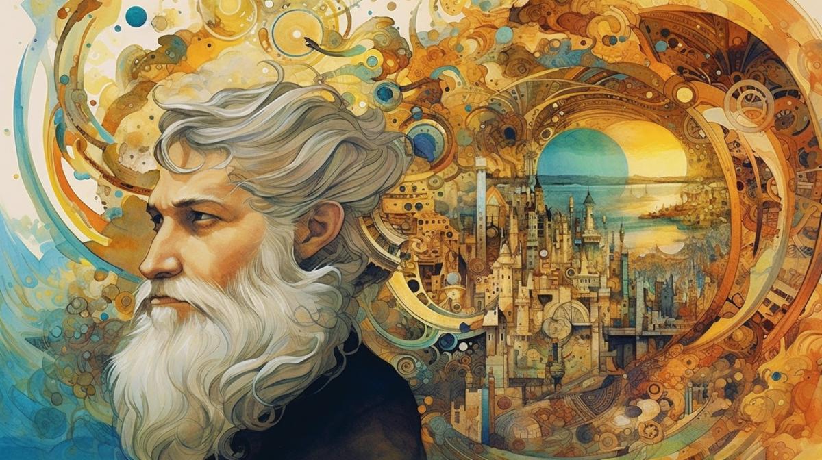 Chronicles of astal, color drawing in watercolor