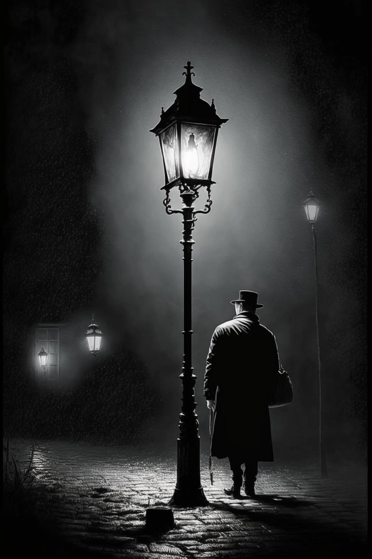 Night, street, lantern :: sin city