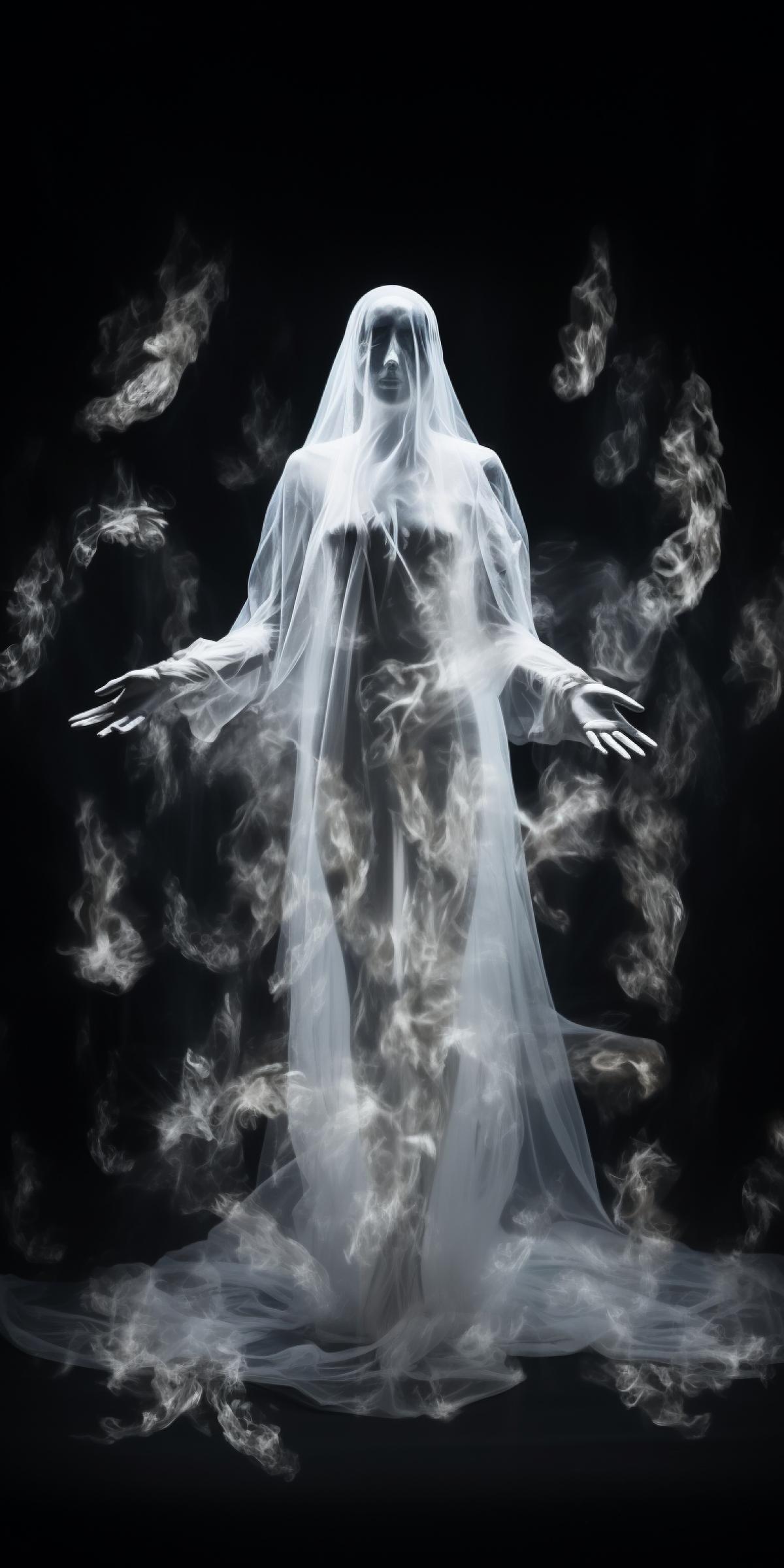 photography of a transparent, ghosts in slow motion, firefly, dark and white