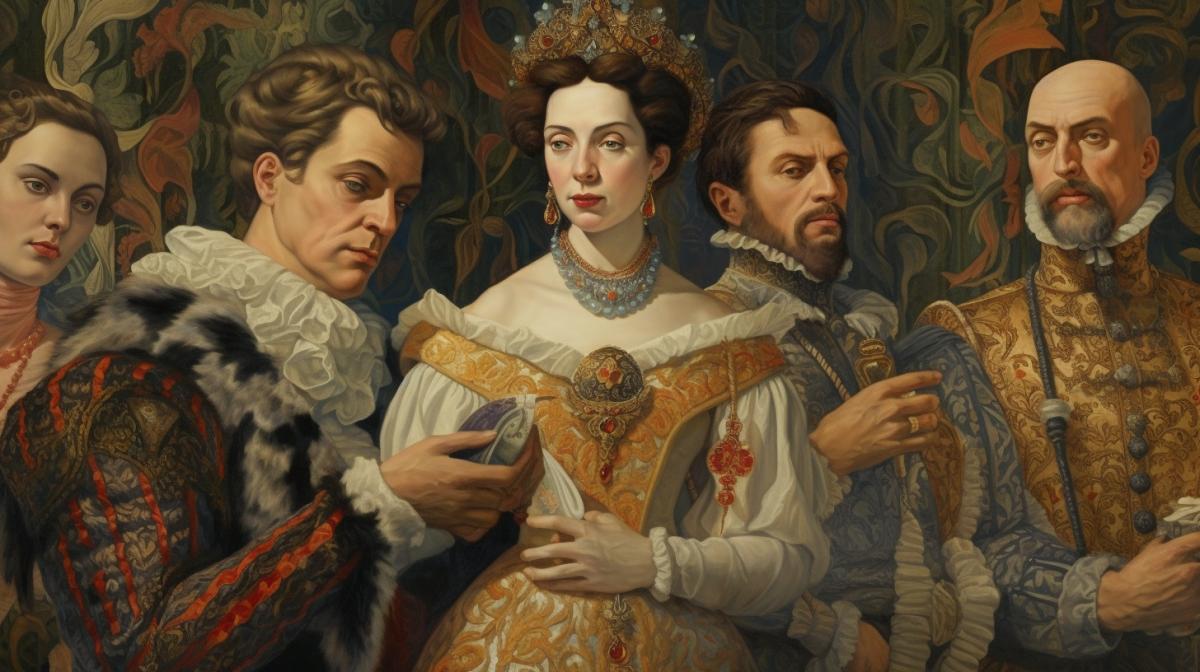 The courtiers whisper behind the kings back, a conspiracy