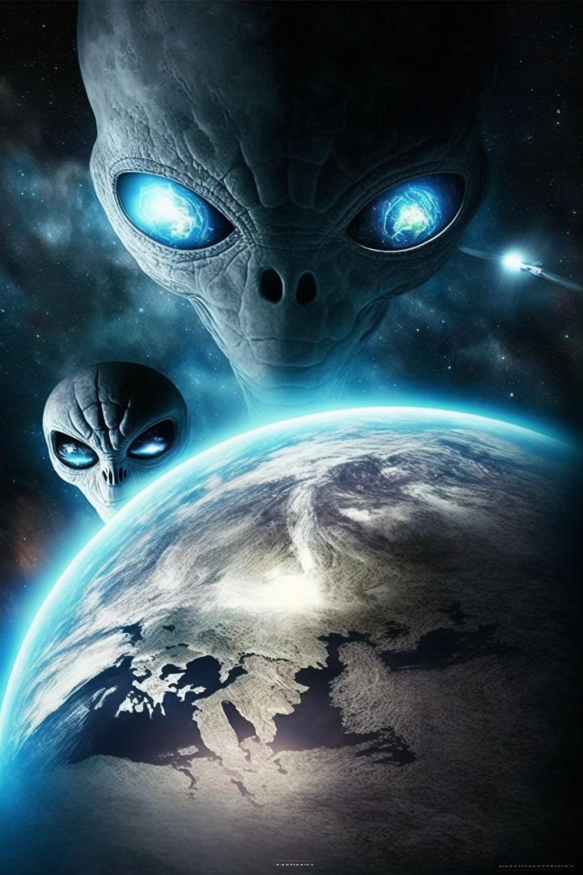 aliens are watching the planet earth from space