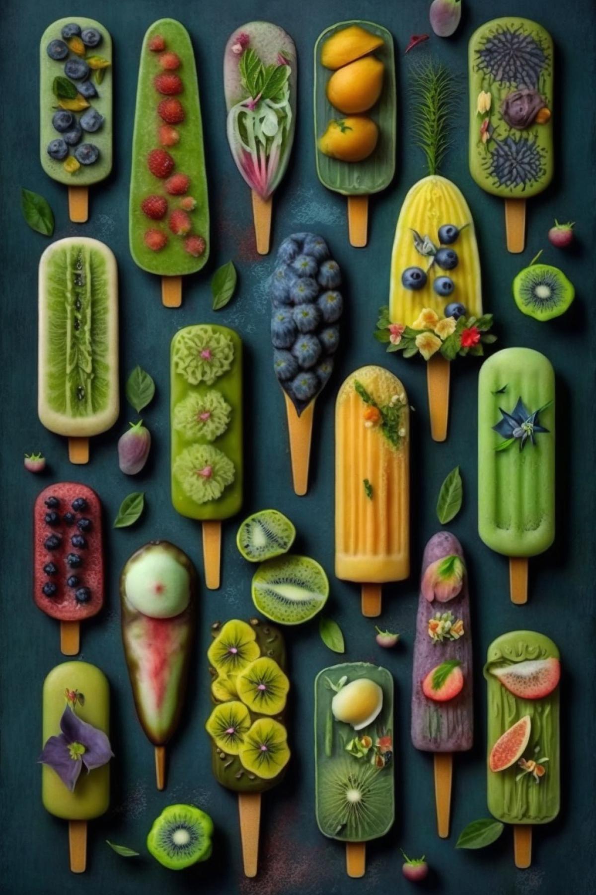 Very beautiful appetizing big crazy popsicles