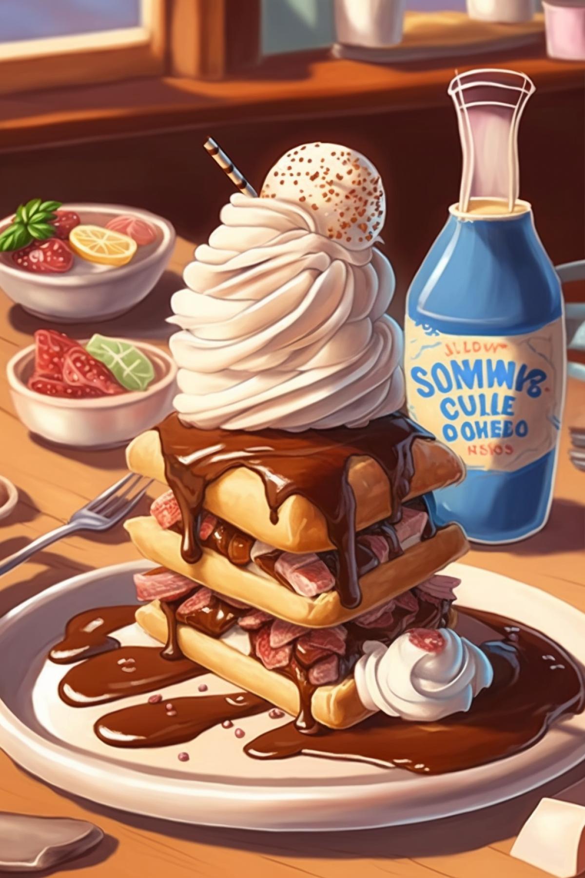 🍰🍇🧁 restaurant sweetness, lots of syrup