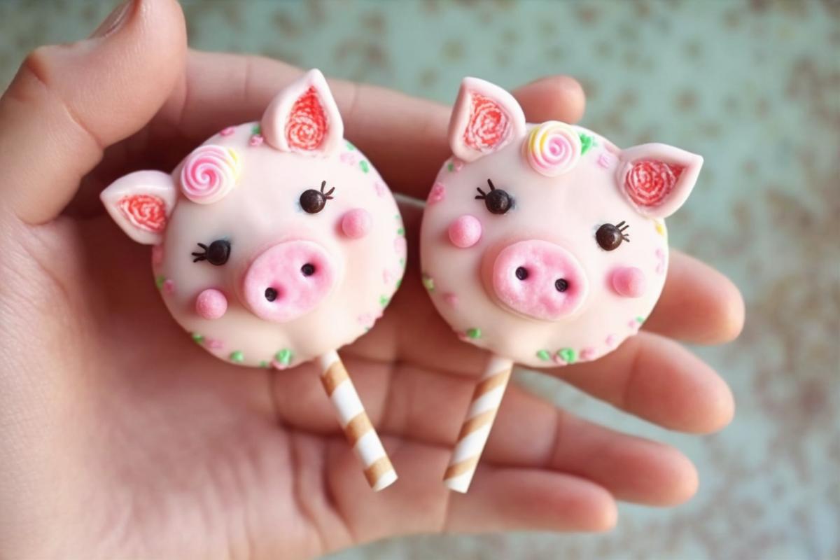 Cute sweet sweets 🍬🍫🍭 cakes in the form of cute pigs