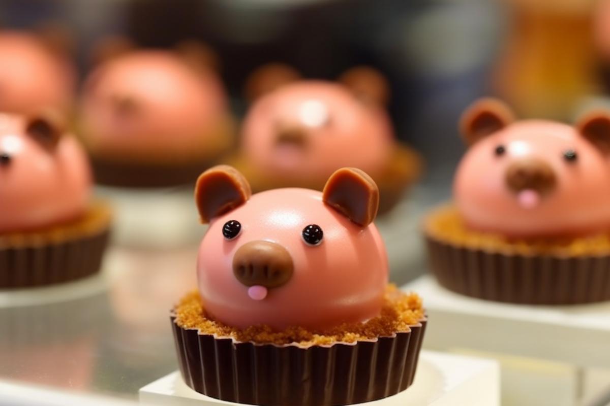 Cute sweet sweets 🍬🍫🍭 cakes in the form of cute pigs