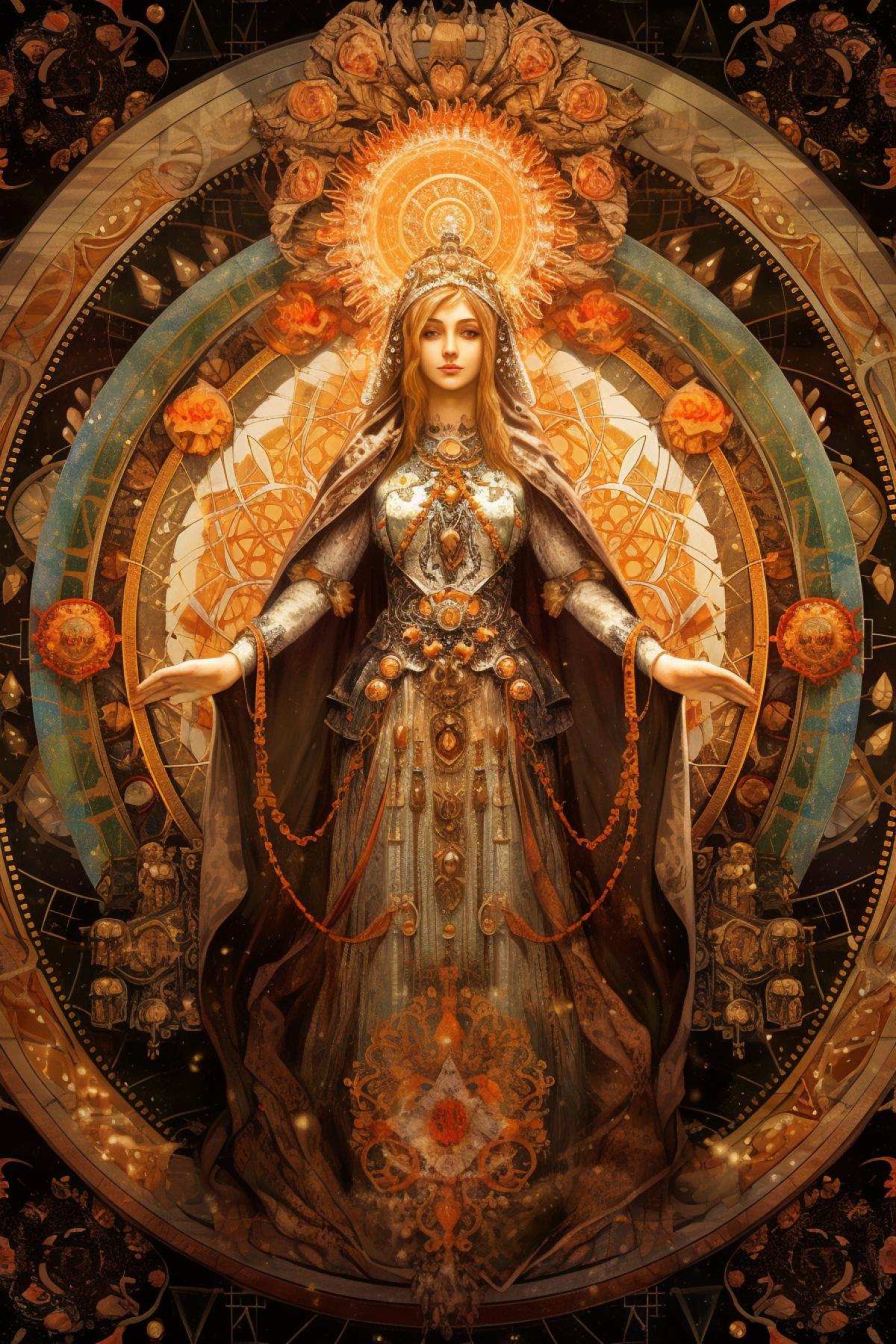 Slavic goddess Lada is the keeper of the family hearth, sacred geometry, many details