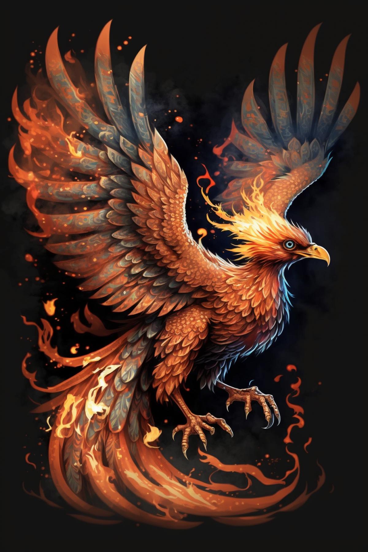 mythological fire bird