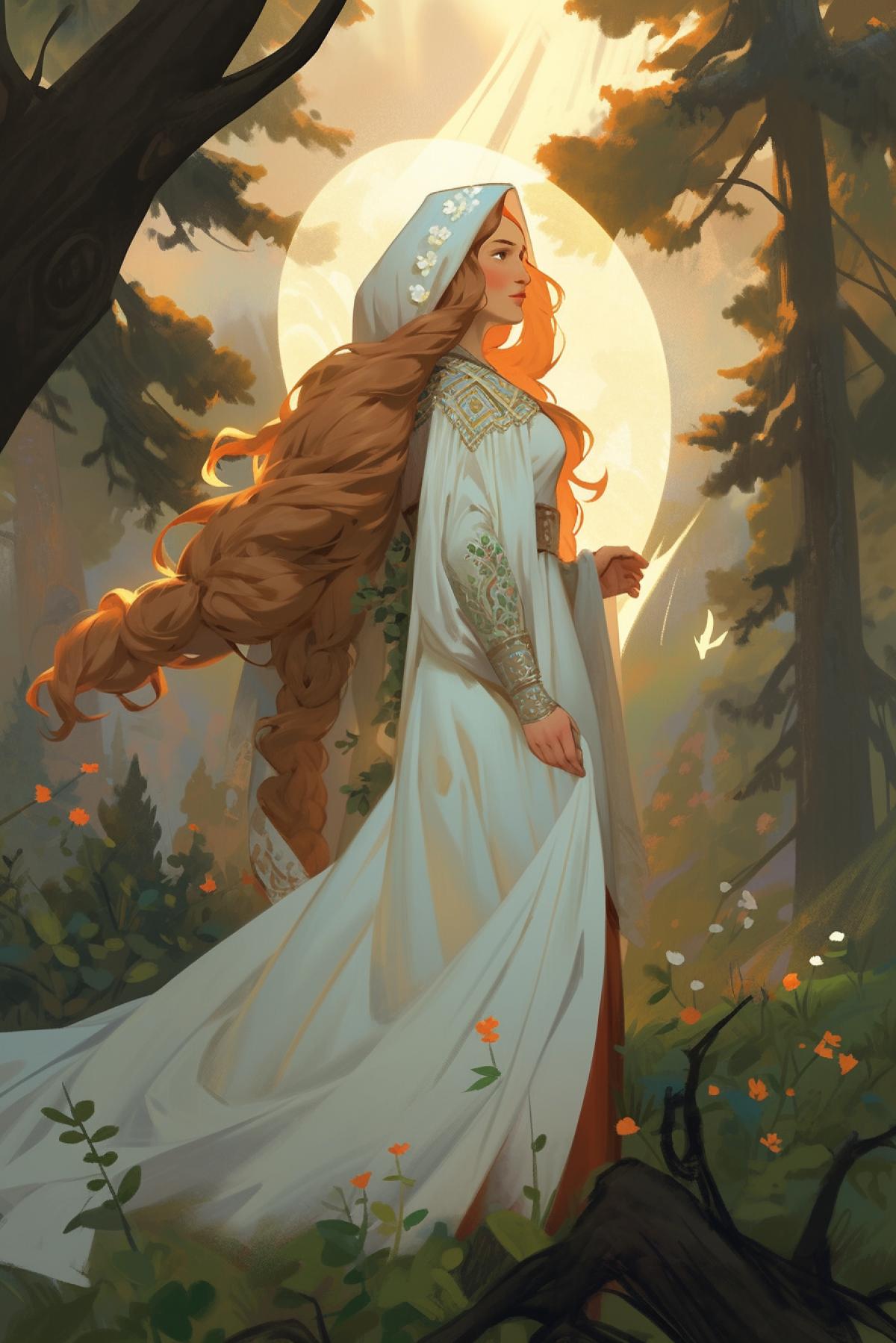 Slavic goddess Lada, illustration