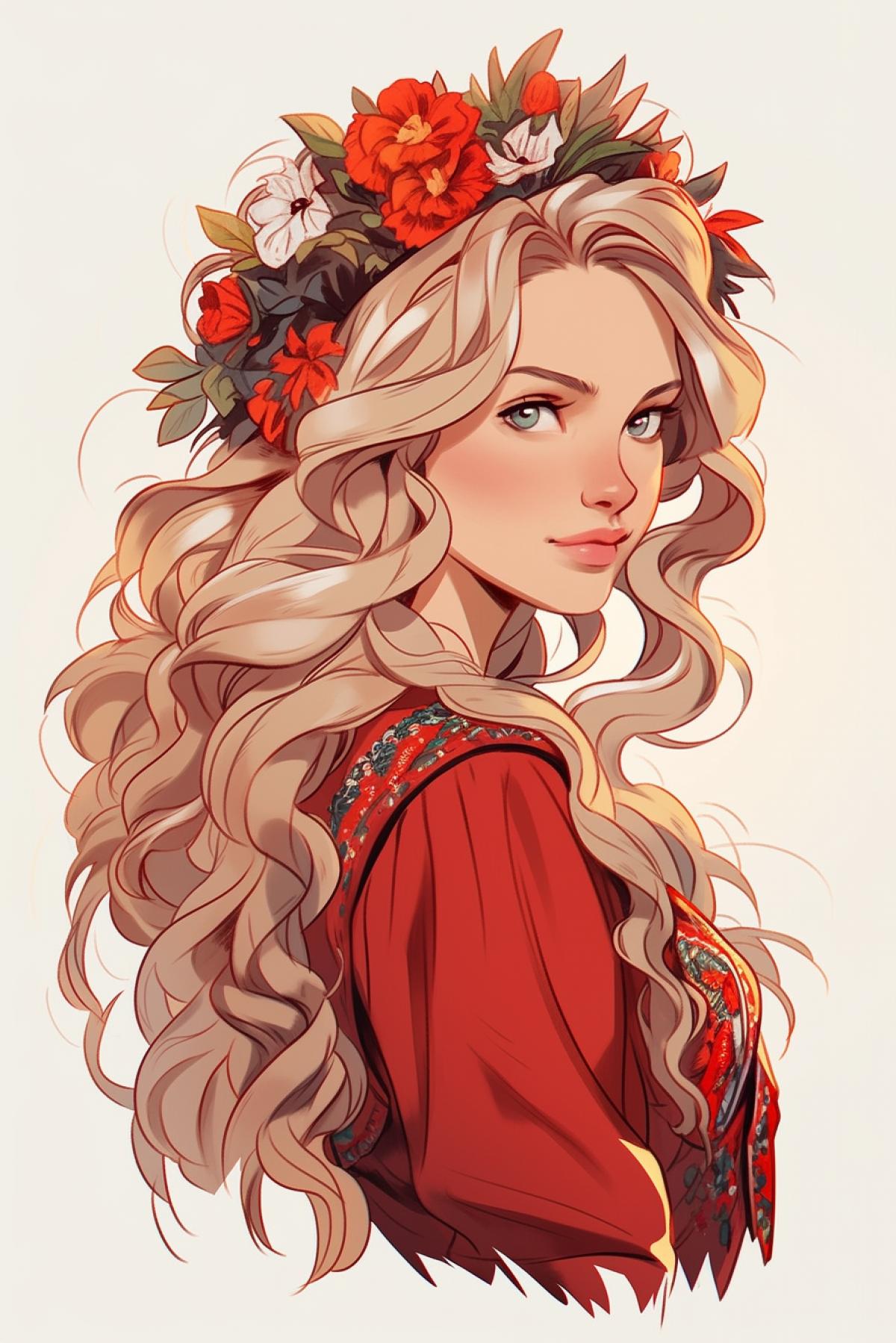 Slavic goddess Lada, illustration