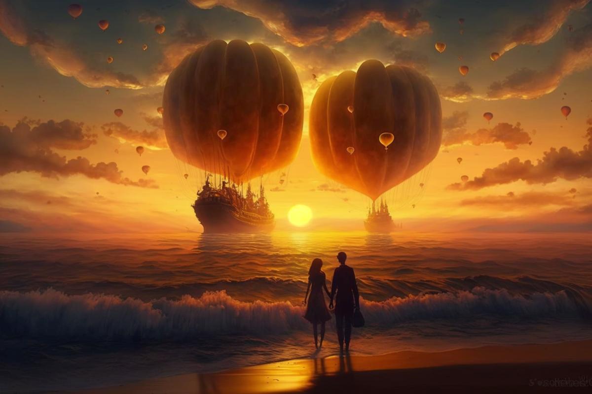 Romantic hallucinations at sunset