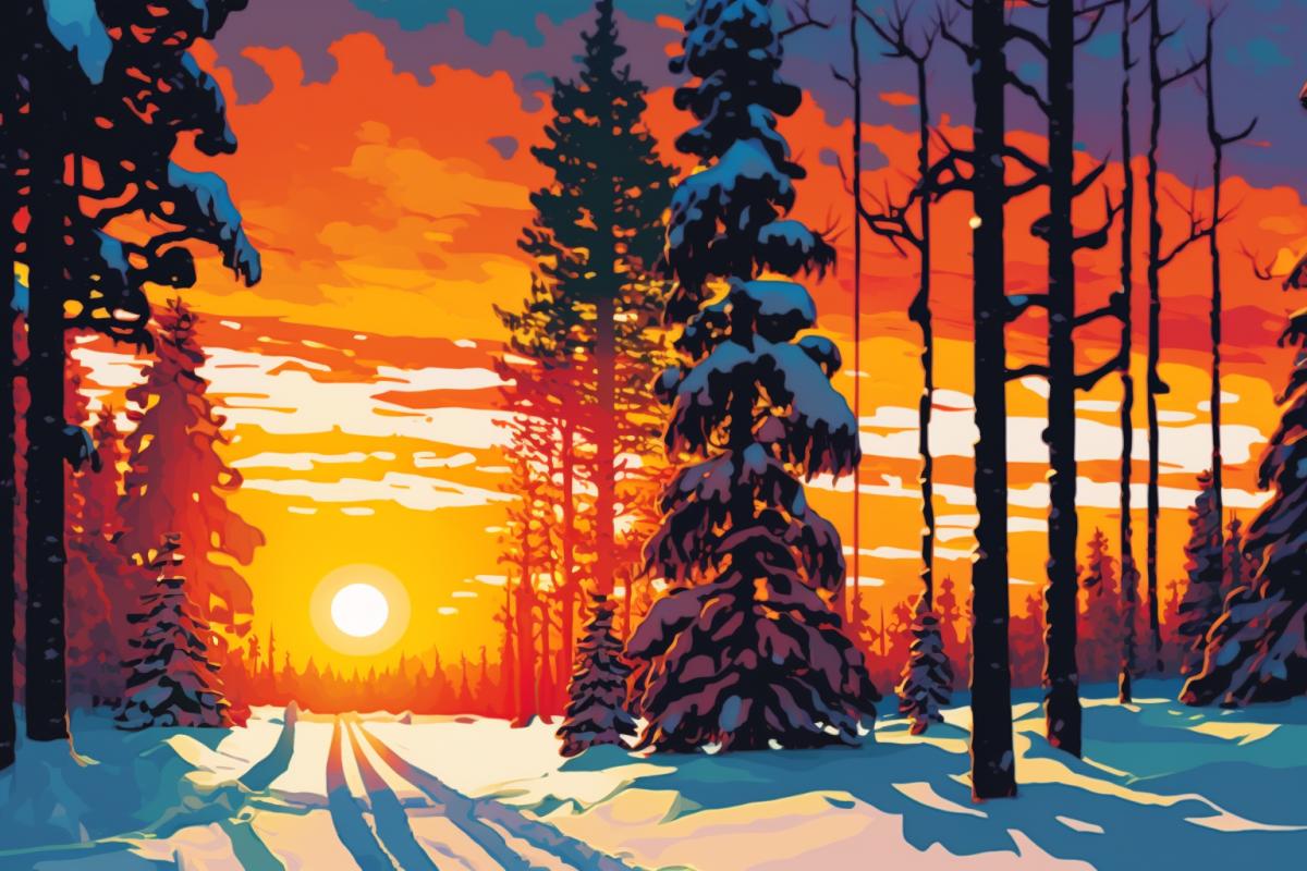 Bright sunset in the north 🔥
