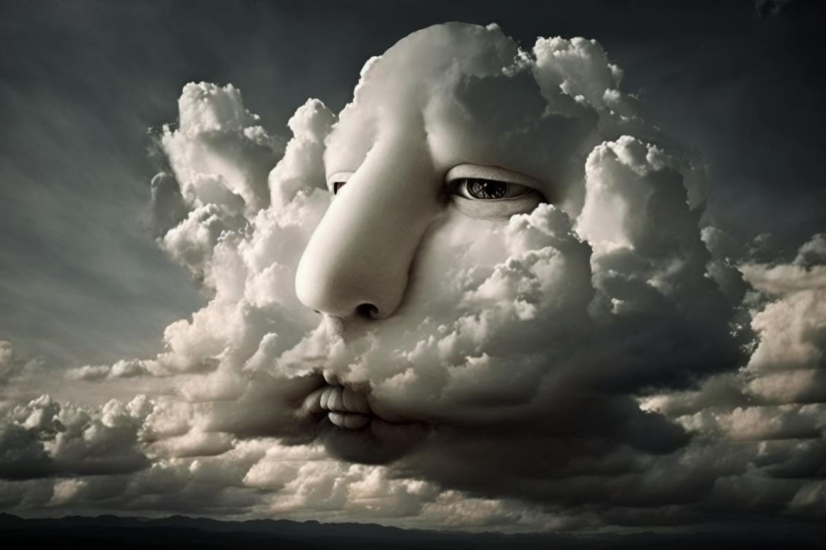 Cloud in the form of white hallucinations