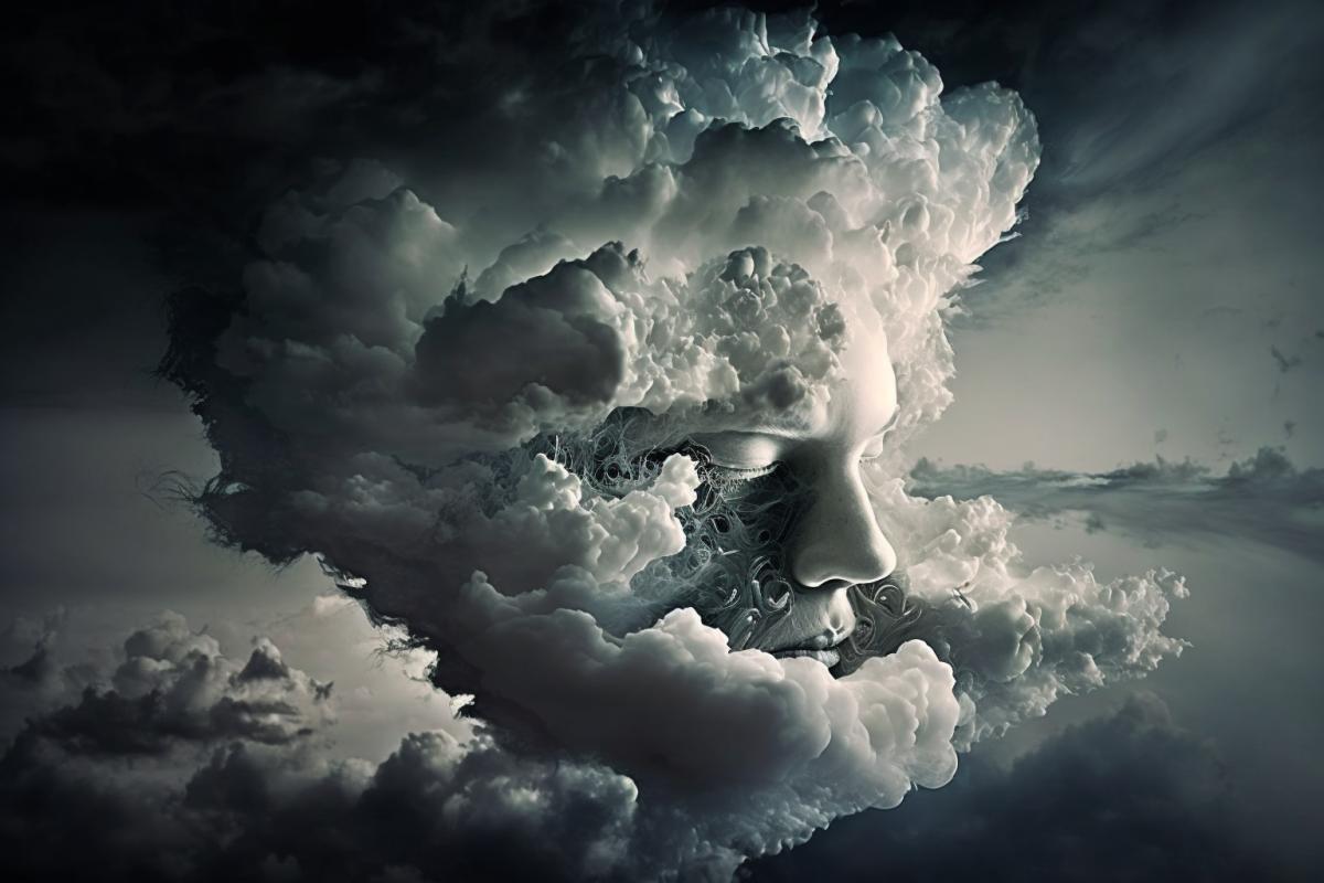 Cloud in the form of white hallucinations