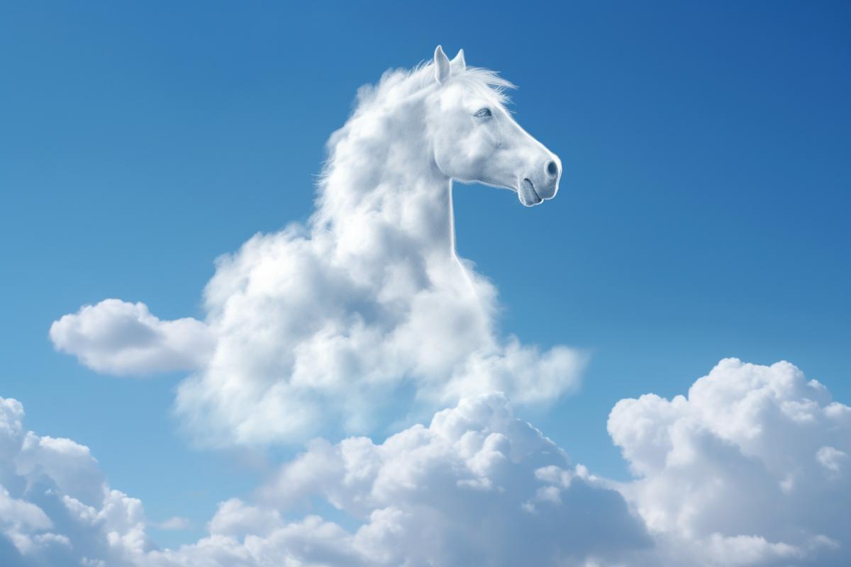 Cloud in the shape of a horse
