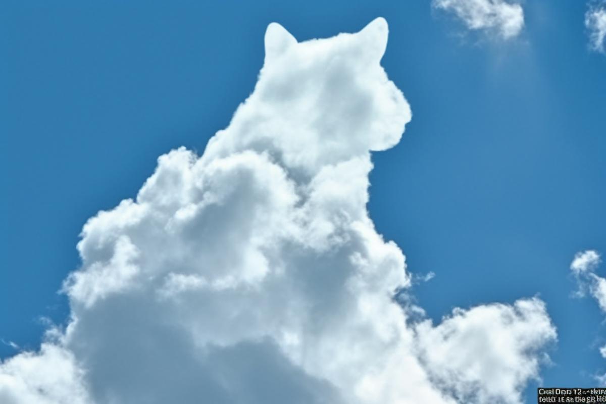Cloud in the shape of a cat