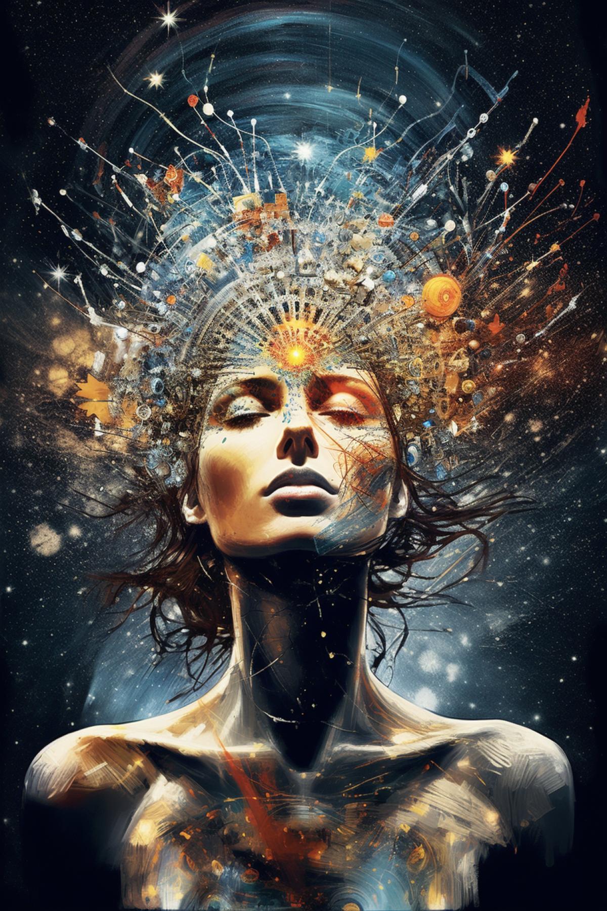 Hallucinations, disintegration of the personality and into parts, delirium, schizophrenia, other worlds, sleep of the mind, mind games