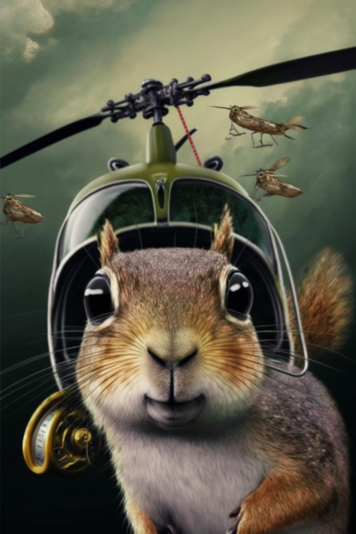 Hallucinations with squirrels and helicopters