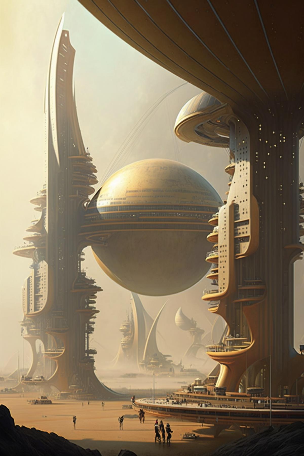city ​​of the future on saturn